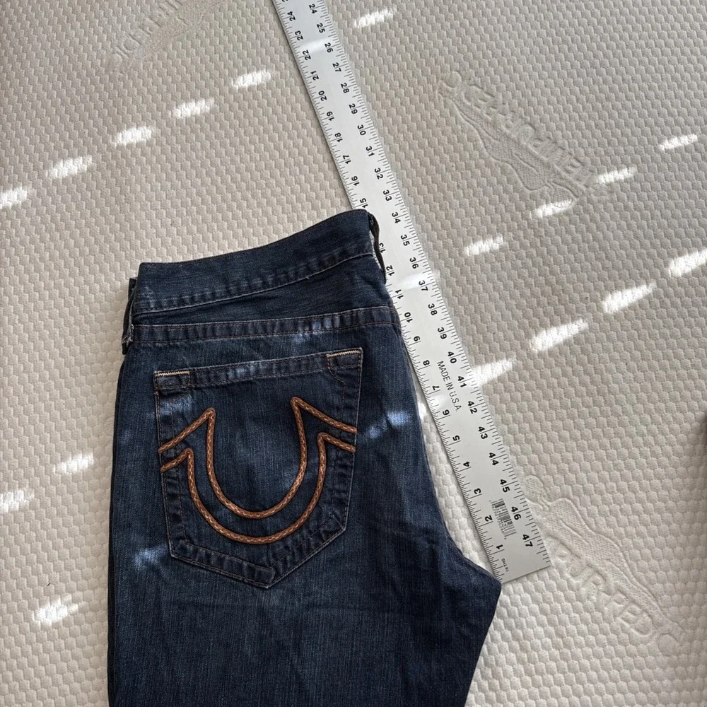 Vtg. True Religion Mens 38x30 RN 112790 5 Pockets Y2k Multicolored‎ Stitching